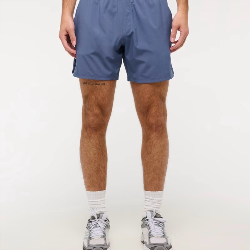 Abercrombie & Fitch Men's Slate Blue Athletic Short